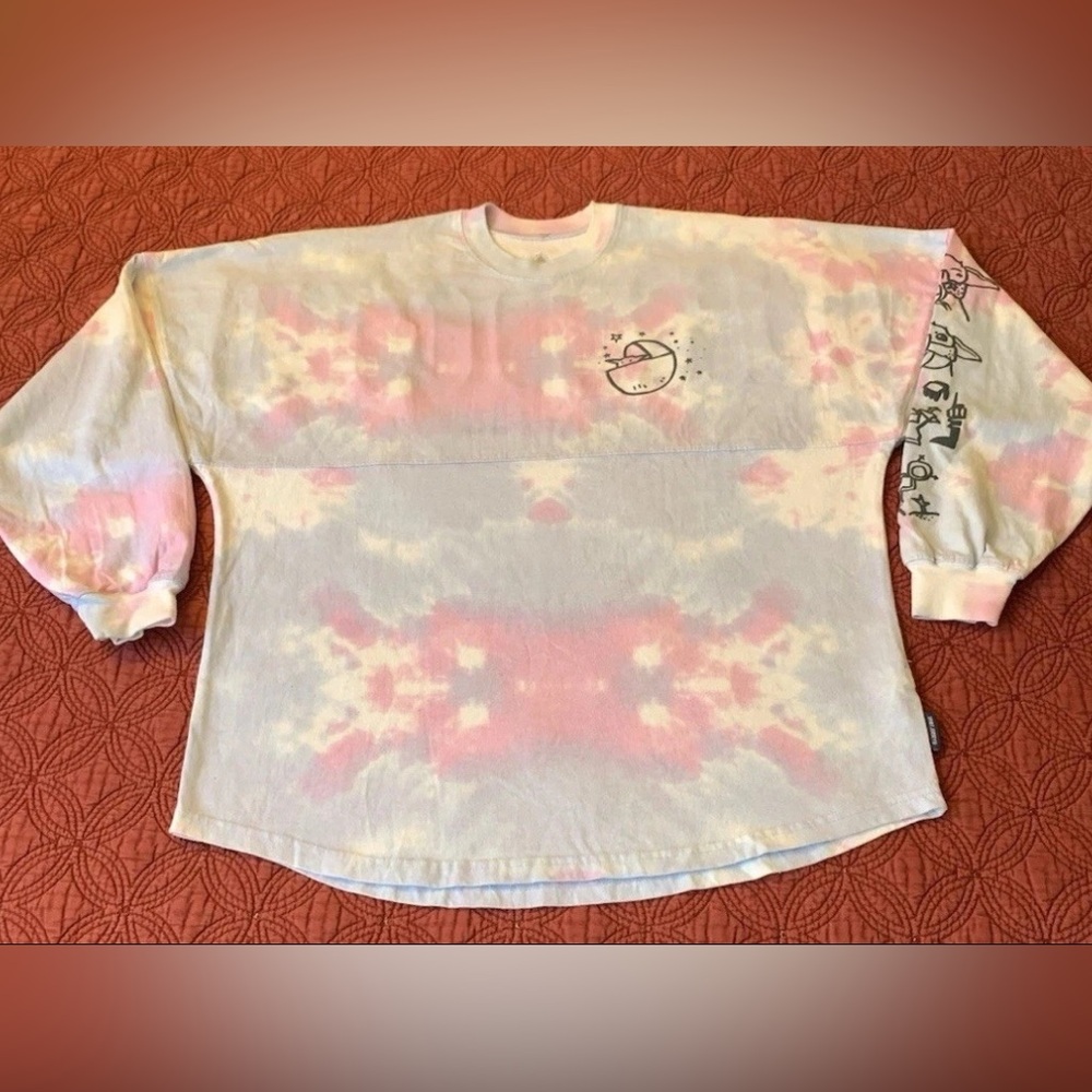 Star Wars Spirit Jersey Adult M Grogu Baby Yoda Mandalorian Tie Dye Disney